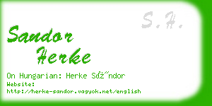 sandor herke business card